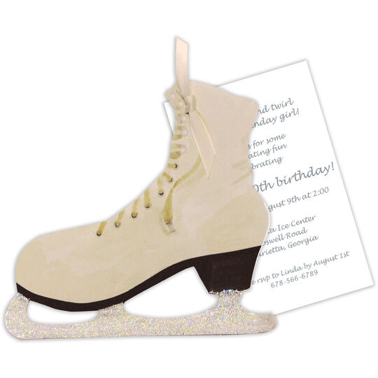 Ice Skate Die-cut Invitations